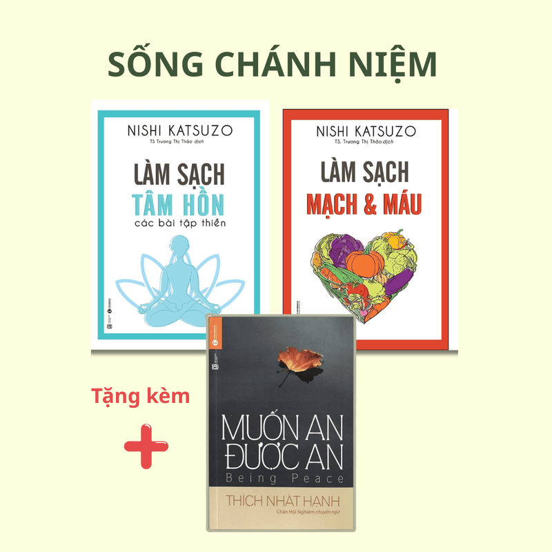 [ MUA 2 TẶNG 1] Combo 2 Sách Làm sạch tâm hồn - các bài tập thiền+ Làm Sạch Mạch Và Máu( tặng Muốn An Được An))