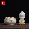 [TẶNG TRÀNG HẠT + MIẾNG DÁN CHỐNG TRƯỢT] Tượng phật Sakyamuni Tọa Thiền Đài Sen Mini Cầu Bình An Trang Trí Phong Thủy