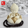 [TẶNG TRÀNG HẠT + MIẾNG DÁN CHỐNG TRƯỢT] Tượng phật Sakyamuni Tọa Thiền Đài Sen Mini Cầu Bình An Trang Trí Phong Thủy