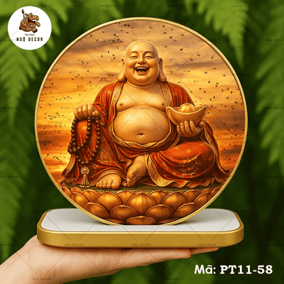 (PT-58) Tranh PHẬT GIÁO để bàn in hình BỒ TÁT, PHẬT TỔ, QUAN ÂM - Tặng đế để bàn - Tranh tráng gương