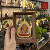 TRANH PHẬT VẼ THỦ CÔNG TRÊN LÁ BỒ ĐỀ THẬT - Khung tranh Phật - Decor phòng thờ, phòng làm việc
