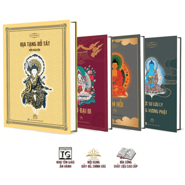 (Có tách lẻ) Bộ Sổ Tay Chép Kinh Bìa Cứng Cao Cấp (Địa Tạng, Chú Đại Bi, Dược Sư, Sám Hối) - Trí Huệ