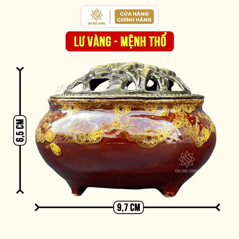 Lư xông trầm hương bằng gốm sứ Sơn Mộc Hương giúp lan tỏa hương thơm vào không gian sống