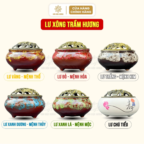 Lư xông trầm hương bằng gốm sứ Sơn Mộc Hương giúp lan tỏa hương thơm vào không gian sống