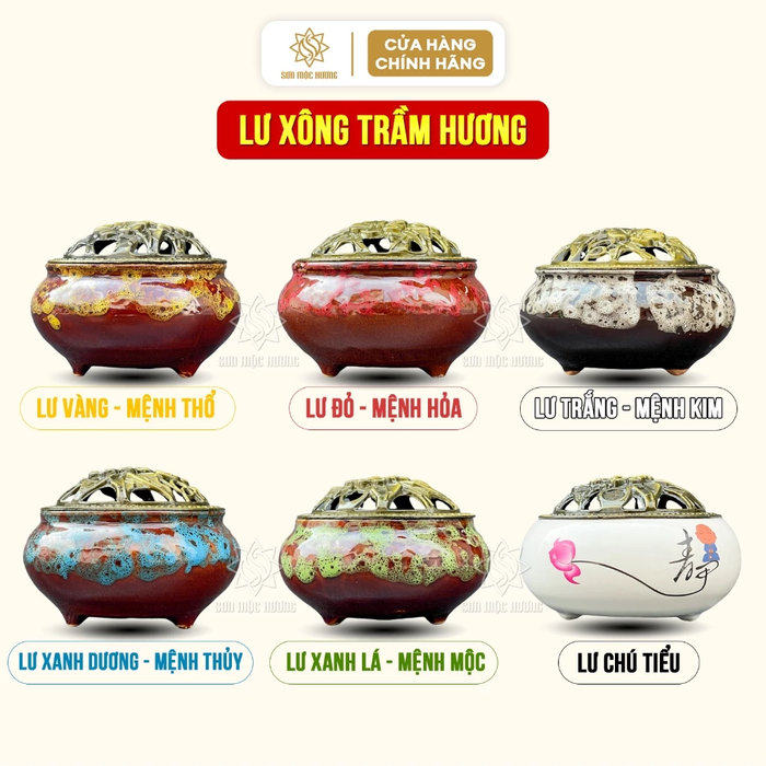 Lư xông trầm hương bằng gốm sứ Sơn Mộc Hương giúp lan tỏa hương thơm vào không gian sống