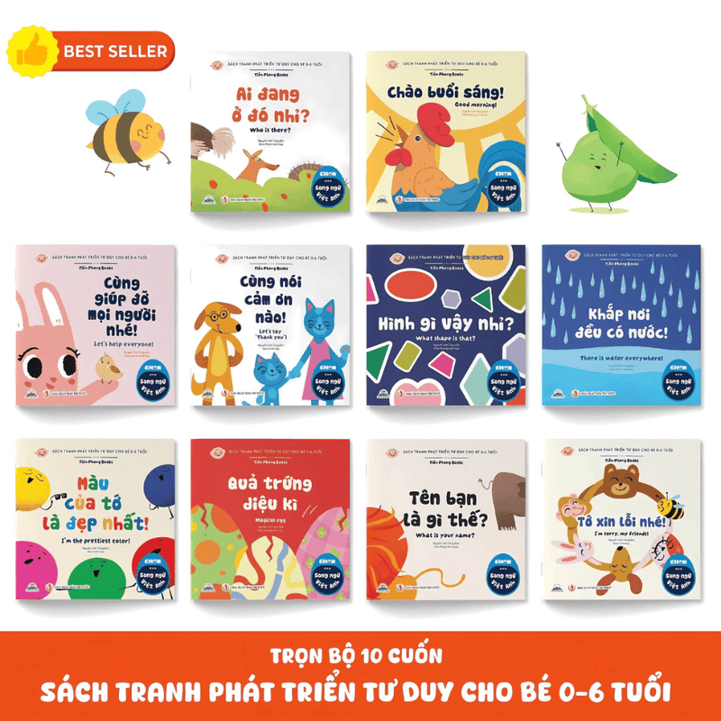 Sách Ehon - Phát Triển Toàn Diện Cho Bé 0 - 6 Tuổi - Sách Song Ngữ Việt - Anh