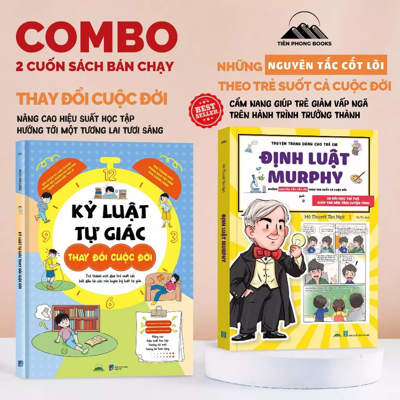 Cẩm Nang Cho Bé Phát Triển Toàn Tiện Nhận Thức, Tư Duy - Combo Kỷ Luật Tự Giác và Định Luật Murphy