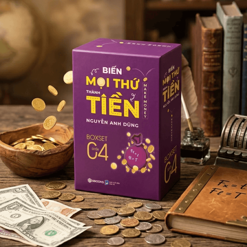 [Siêu Sale] Boxset 4 Cuốn Biến Mọi Thứ Thành Tiền (Quyển 1+2+3+4)