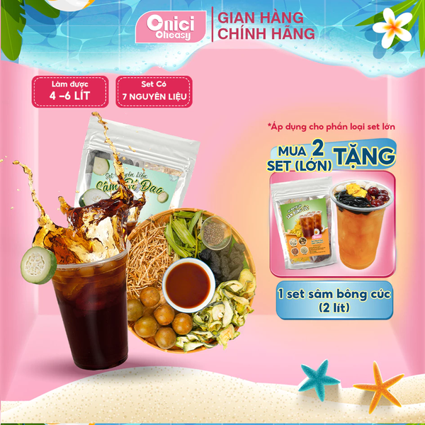 Set sâm bí đao hạt chia ONICI nguyên liệu nấu nước sâm giải nhiệt