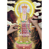 (30x55cm) Tranh tô Ngài Địa Tạng Bồ Tát dáng đứng (tặng cọ và màu nhũ vàng)