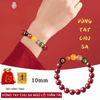 [Đã thỉnh] Vòng tay chu sa ngũ lộ thần tài - chu sa thật hàm lượng cao (tặng kèm túi lộc + lá vàng)