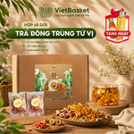 Trà Đông Trùng Tứ Vị Mộc Hương Sơn – Trà Thảo Mộc, Quà Tặng Sức Khỏe Hộp 30 gói kèm quà tặng