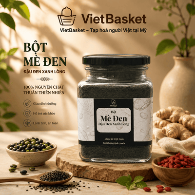Bột mè đen đậu đen xanh lòng amabi – Thức uống đẹp da, đen tóc, lợi sữa tự nhiên