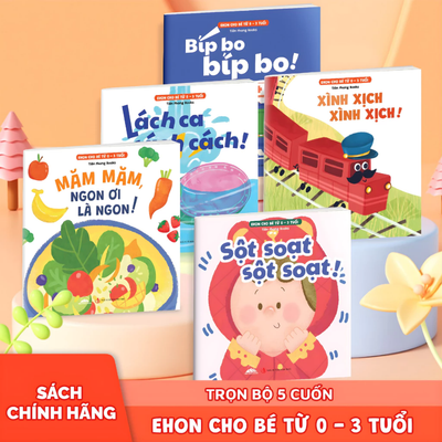 [Sale giữa năm] Combo 5 Cuốn Ehon Âm Thanh Cho Bé Từ 0 - 3 Tuổi