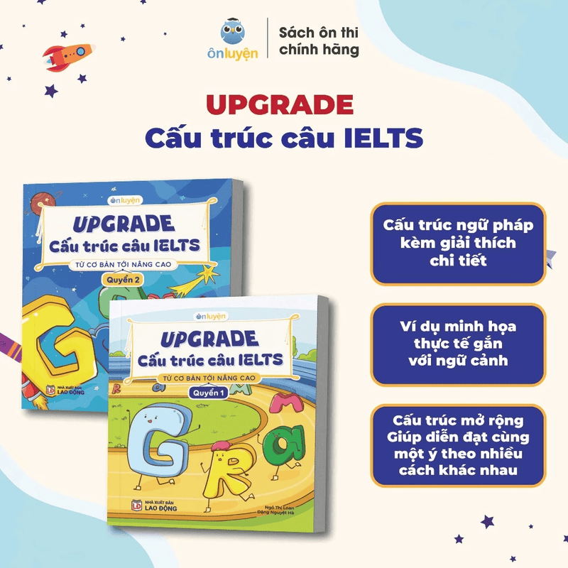 Combo 2 cuốn Upgrade Cấu Trúc Câu IELTS Từ Cơ Bản Đến Nâng Cao