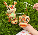 Set 3 Lồng Đèn 3D Handmade Thỏ-Rồng-Lân | Lồng Đèn Trung Thu 3D Xếp - TAYTA