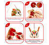 Set 3 Lồng Đèn 3D Handmade Thỏ-Rồng-Lân | Lồng Đèn Trung Thu 3D Xếp - TAYTA