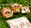 Set 3 Lồng Đèn 3D Handmade Thỏ-Rồng-Lân | Lồng Đèn Trung Thu 3D Xếp - TAYTA