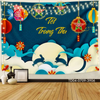 Phông Nền Chụp Ảnh Trung Thu, Trang Trí Sự Kiện, Cửa Hàng - Chất Liệu Tranh Vải Cao Cấp Tín Phát