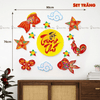 Set Hình Dán Tường Trang Trí Trung Thu - Chất Liệu Cao Cấp Bền Đẹp