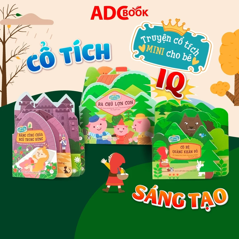 Sách - Truyện Cổ Tích Mini Cho Bé (Cả bộ 3 cuốn) - Sách Tương Tác Để Bé Vừa Nghe Kể Vừa Chơi Vui