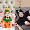 [Tặng kèm mũ và tất] Bodysuit Halloween phong cách hàn Quốc cho bé trai bé gái size 5-14kg - Thiết kế Bí ngô + Dơi đen