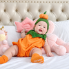 [Tặng kèm mũ và tất] Bodysuit Halloween phong cách hàn Quốc cho bé trai bé gái size 5-14kg - Thiết kế Bí ngô + Dơi đen