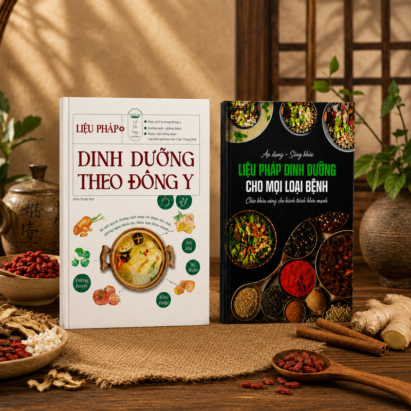 COMBO DINH DƯỠNG ĐÔNG Y [ Dinh dướng theo đông y + Liệu pháp Dinh dưỡng cho mọi loại bệnh]