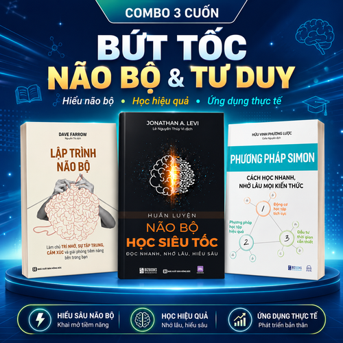 [Tặng kèm bookmark] Combo Sách Rèn Luyện Trí Nhớ Học Nhanh Nhớ Lâu: Phương Pháp Simon, Lập Trình Não Bộ, Huấn Luyện Não