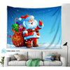 Phông Nền Trang Trí Vải Hình Santa, Noel, giáng sinh, Cây thông, Lò Sưởi Trang Trí - Tín Phát