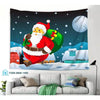 Phông Nền Trang Trí Vải Hình Santa, Noel, giáng sinh, Cây thông, Lò Sưởi Trang Trí - Tín Phát