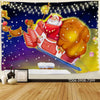 Phông Nền Trang Trí Vải Hình Santa, Noel, giáng sinh, Cây thông, Lò Sưởi Trang Trí - Tín Phát