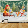 Phông Nền Trang Trí Vải Hình Santa, Noel, giáng sinh, Cây thông, Lò Sưởi Trang Trí - Tín Phát