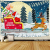 Phông Nền Trang Trí Vải Hình Santa, Noel, giáng sinh, Cây thông, Lò Sưởi Trang Trí - Tín Phát