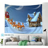 Phông Nền Trang Trí Vải Hình Santa, Noel, giáng sinh, Cây thông, Lò Sưởi Trang Trí - Tín Phát