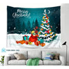Phông Nền Trang Trí Vải Hình Santa, Noel, giáng sinh, Cây thông, Lò Sưởi Trang Trí - Tín Phát