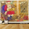 Phông Nền Trang Trí Vải Hình Santa, Noel, giáng sinh, Cây thông, Lò Sưởi Trang Trí - Tín Phát