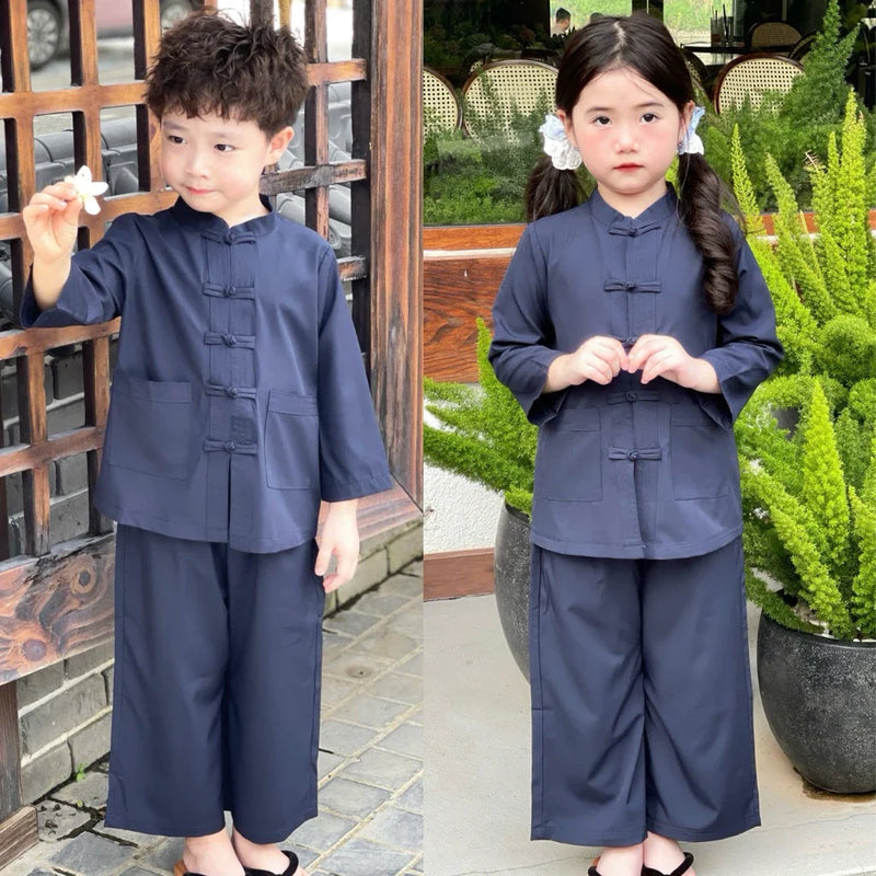 TT31 - Pháp phục cho bé chất liệu lụa nhuyễn - cổ trụ truyền thống