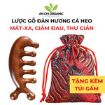 (TẶNG TÚI GẤM) Lược Gỗ Đàn Hương Massage Đầu Mặt Cổ Vai Gáy Thư Giản, Giảm Đau Mỏi Nhiều Hình Dạng