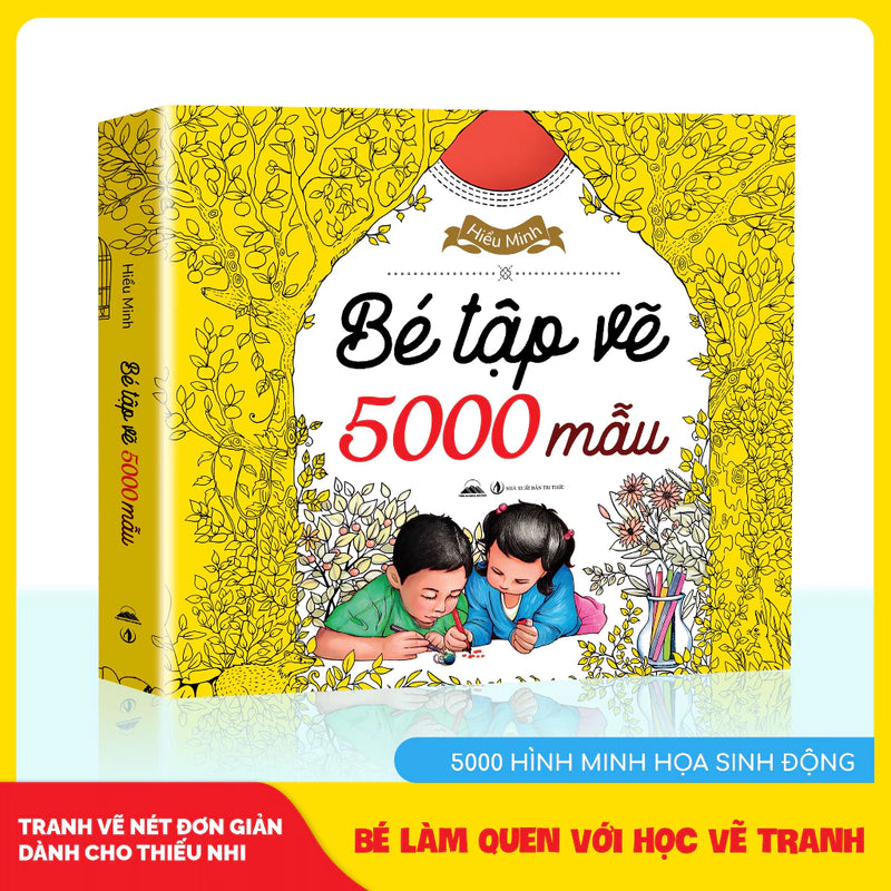 [Sale Cho Bé] 5000 Hình Cho Bé Yêu Thích Vẽ Tranh Tô Màu Và Sáng Tạo - Tiên Phong Book