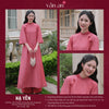 Áo Dài HẠ YÊN - Dáng Suông, Đính Cúc Trên Vai Áo - Chất Liệu Tơ Tencel In Họa Tiết