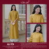 Áo Dài HẠ YÊN - Dáng Suông, Đính Cúc Trên Vai Áo - Chất Liệu Tơ Tencel In Họa Tiết