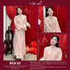 Áo Dài BÍCH SƯ - Dáng Suông, Tay Dài - Chất Liệu Tơ Organza Cao Cấp Thêu Họa Tiết Kì Lân