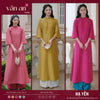 Áo Dài HẠ YÊN - Dáng Suông, Đính Cúc Trên Vai Áo - Chất Liệu Tơ Tencel In Họa Tiết