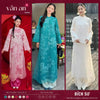 Áo Dài BÍCH SƯ - Dáng Suông, Tay Dài - Chất Liệu Tơ Organza Cao Cấp Thêu Họa Tiết Kì Lân