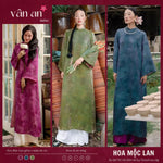 Áo Dài HOA MỘC LAN - Cách Tân Dáng Suông 2 Tà - Chất Liệu Lụa Tencel Song Diện