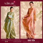 Áo Dài ĐÀO YÊN - Cách Tân Dáng Suông, Cổ Tròn 2 Tà - Chất Liệu Lụa Tencel