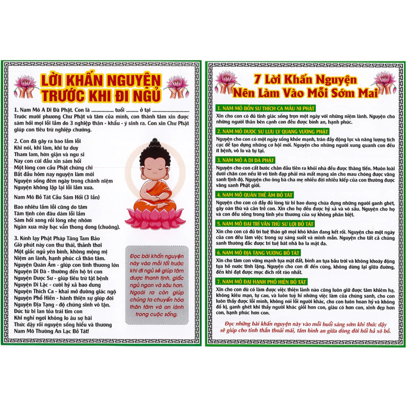 [5 tờ ms04] Tờ Chú 7 Lời Khấn Nguyện buổi sáng và buổi tối bằng giấy, IN 2 MẶT, cán ni lông, hình in sắc nét ms04 (Bản sao) (Bản sao) (Bản sao) (Bản sao) (Bản sao) (Bản sao) (Bản sao) (Bản sao) (Bản sao)